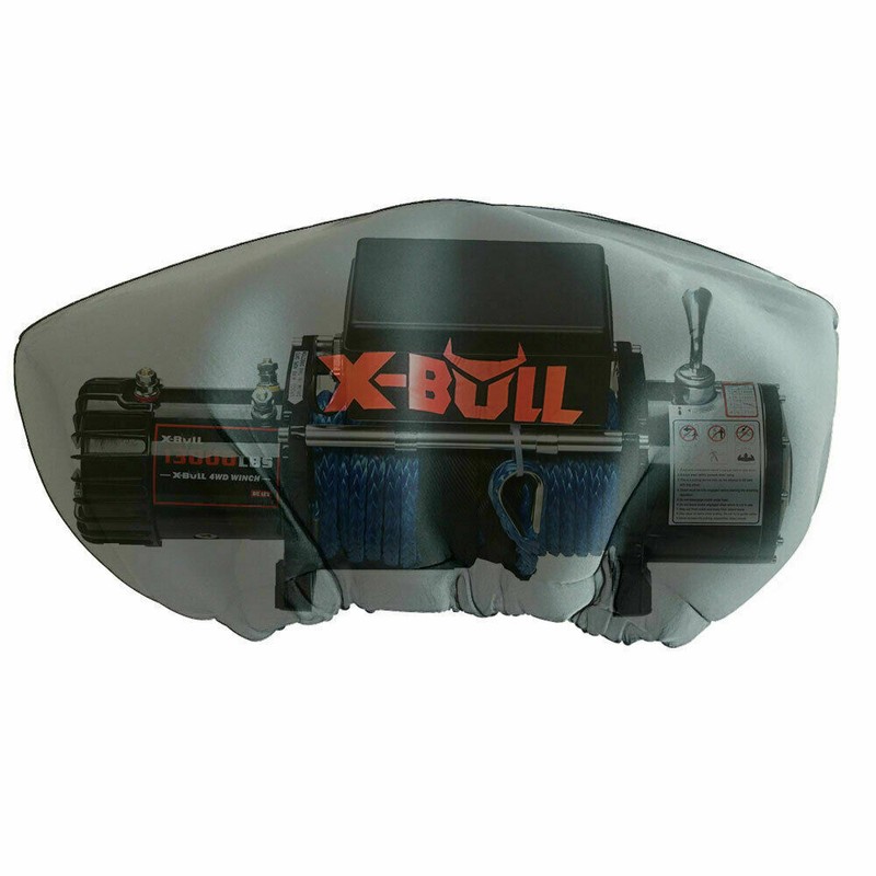X-Bull Winch Cover Waterproof Fits 8000-17000lbs Winch Dust Cover Soft 4x4