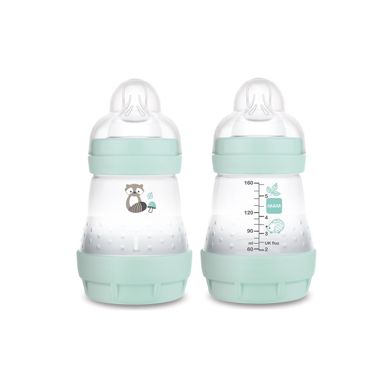 MAM Easy Start Matte Anti-Colic Bottle, 5 Oz, Boy, 2 Pack