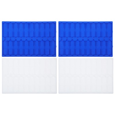  4 Pcs Slide Storage Plate Microscope Plates Specimen Trays Slides