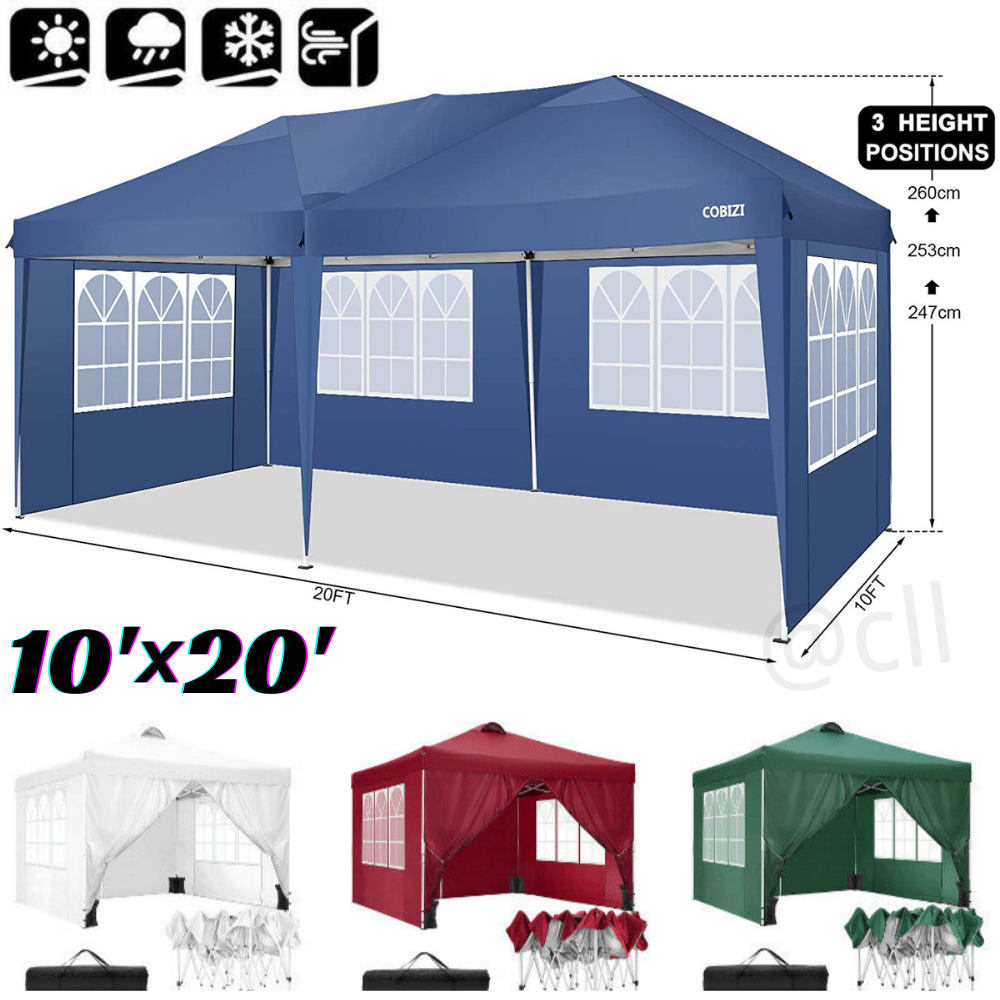 10'x20' EZ Pop Up Canopy, Canopy Tent Party Tent Folding
