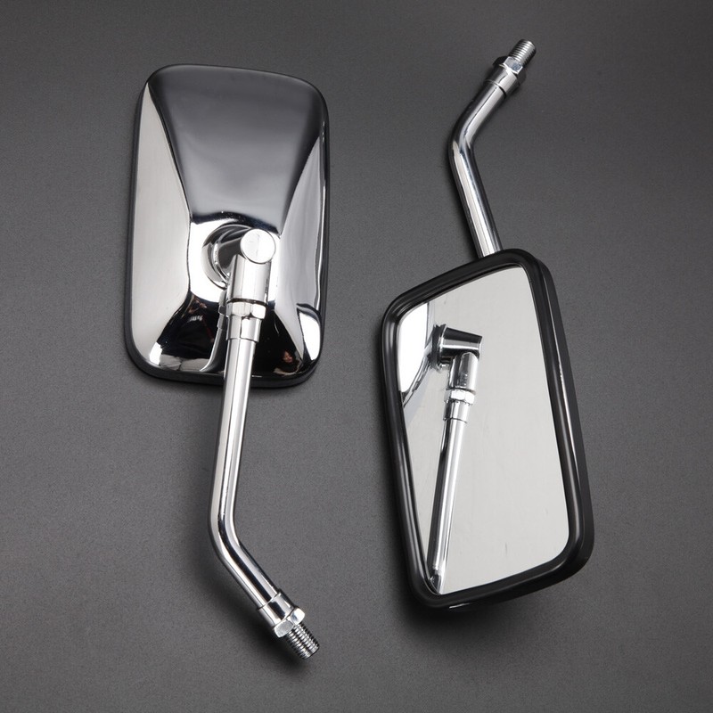 For kawasaki Vulcan VN 500 800 900 1500 1600 Chrome Rectangle Motorcycle Mirrors