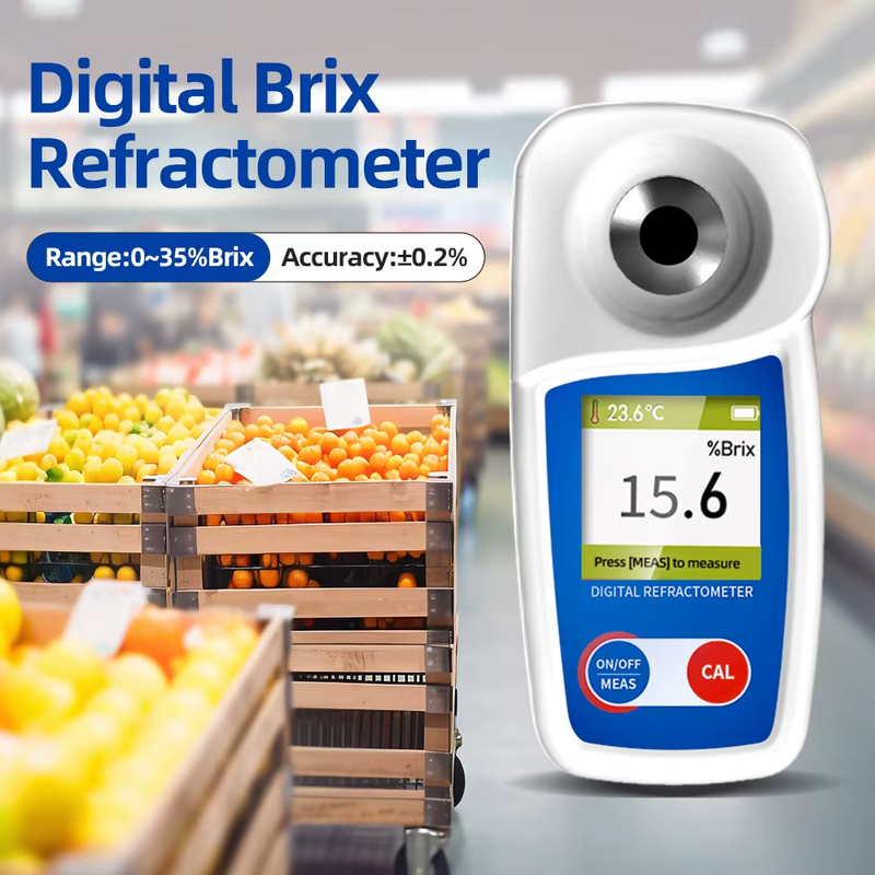 New Range 0-35% Brix Tester Digital Brix Refractometer for Sugar Content Test Br