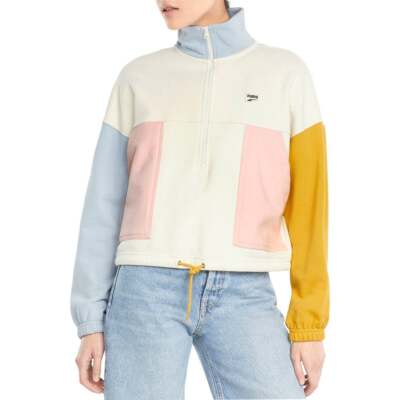 Puma Downtown HalfZip Pullover Womens Off White Повседневная верхняя одежда 531601-73