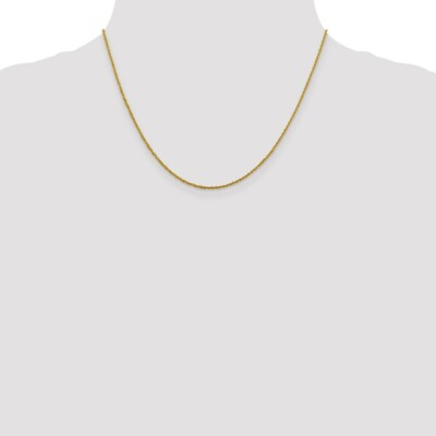 Pre-owned Skyjewelers Real 14kt Yellow Gold 1.3mm Sparkle Singapore Chain; 18 Inch; Lobster Clasp