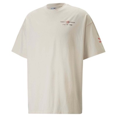 

Puma Classics Escape Graphic Crew Neck Футболка с коротким рукавом мужская бежевая повседневная, Бежевый, Puma Classics Escape Graphic Crew Neck Short Sleeve T-Shirt