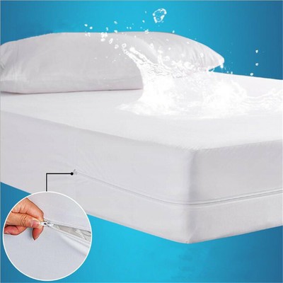 Waterproof Zippered Vinyl Mattress Cover Allergy Relief Bed Hypoallergenic Best