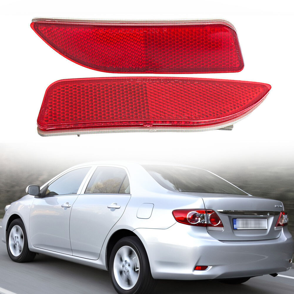 2PCS Left&Right Rear Bumper Reflector Light Fit For Toyota Corolla 2011 12-2013