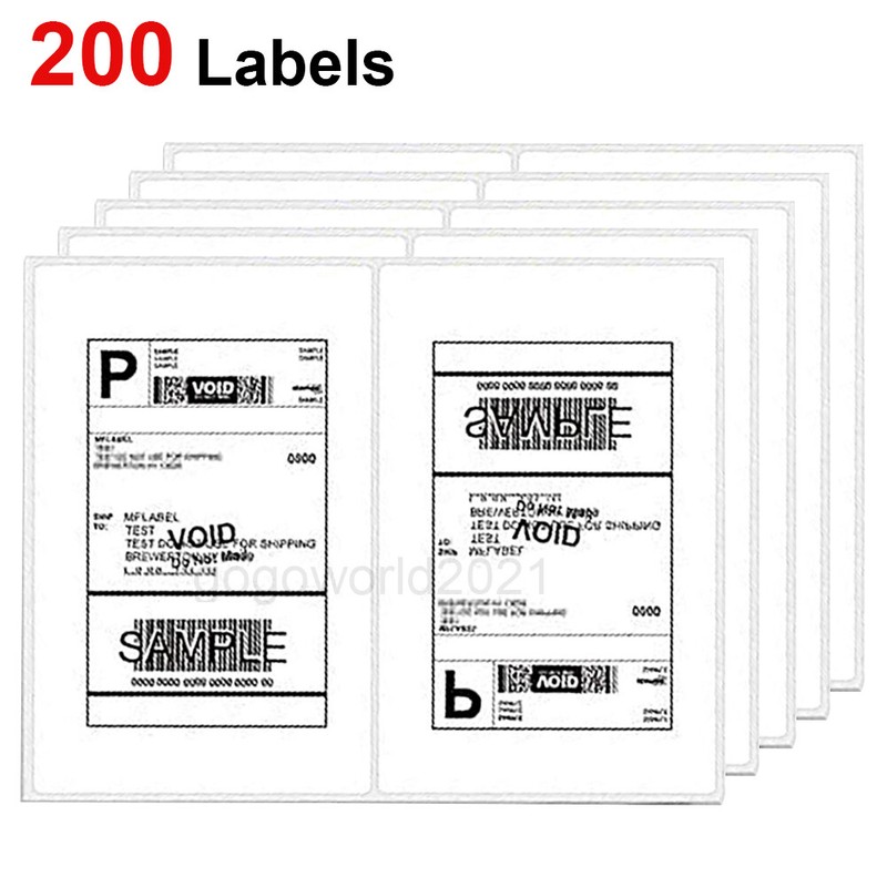 Us 200 Shipping Labels 8.5 X 5.5 Rounded Corner Self Adhesive 2 Per Sheet Blank