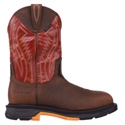

Ariat Workhog 11In Водостойкая Композитная Рабочая Мужская Коричневая Рабочая Защитная Обувь 1, Коричневый, Ariat Workhog 11In Waterproof Composite Toe Work