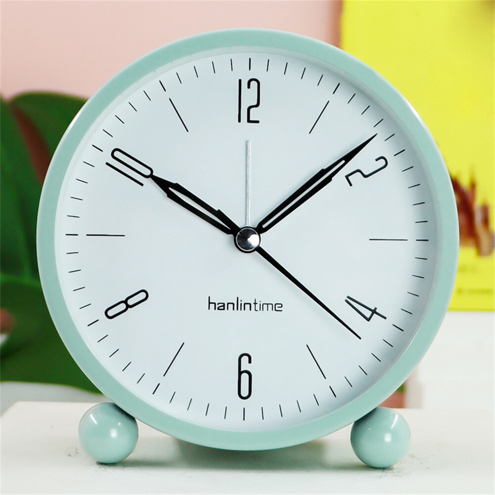 Vintage Retro Analog Alarm Clock, 4 inch Super Silent Non Ti