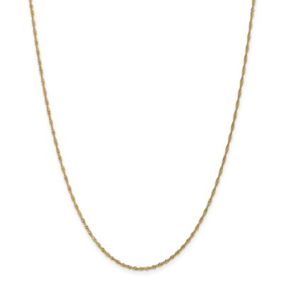 Pre-owned Superdealsforeverything Real 14kt Yellow Gold 1.3mm Singapore Chain; 20 Inch; Lobster Clasp
