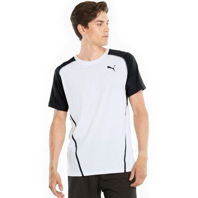 

Puma Train Vent Colorblock Crew Neck Short Sleeve Athletic TShirt Mens Size, Белый, Puma Train Vent Colorblock Crew Neck Short Sleeve Athletic TShirt