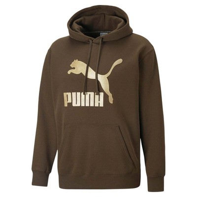 

Мужская зеленая повседневная верхняя одежда с капюшоном Puma Classics Metallic Logo 53703562, Зеленый