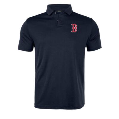 Levelwear Men's Boston Red Sox Duval Performance Polyester Polo Blue Large
