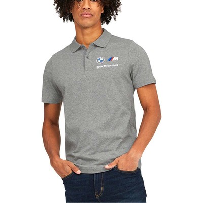 

Рубашка поло с коротким рукавом Puma Bmw Mms Essentials мужская размер  повседневная 53225203, Grey, Puma Bmw Mms Essentials Short Sleeve Polo Shirt