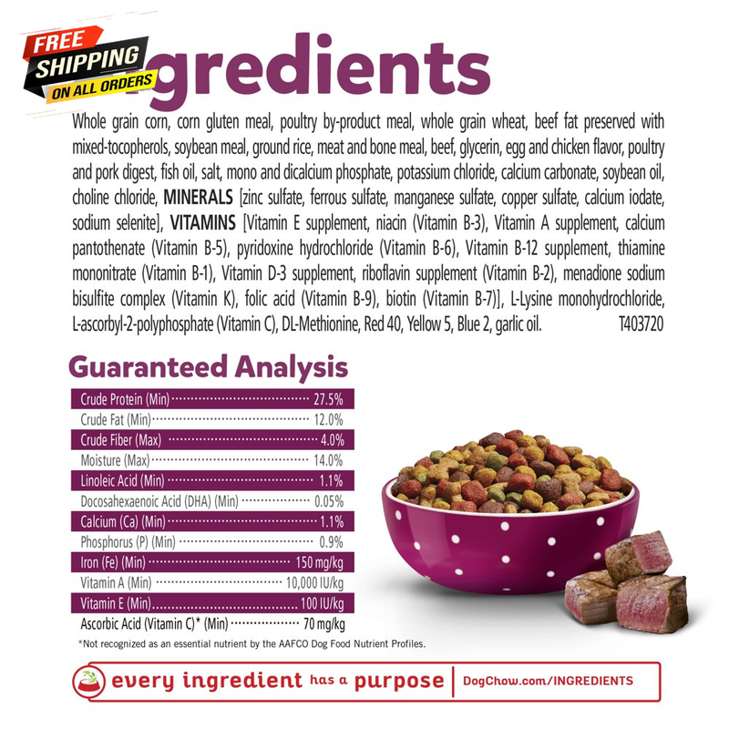 Purina Puppy Chow High Protein Dry Puppy Food, Tender & Crunchy With Real Beef🐶