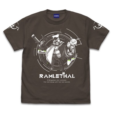 Guilty Gear Strive Ramlethal Valentine T-shirt Charcoal XL Size Unisex Japan LTD