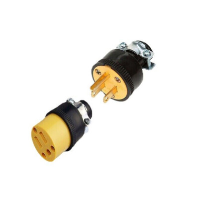 Lots Male&Female Extension Cord Replacement Electrical End Plugs 15AMP 125V Fast