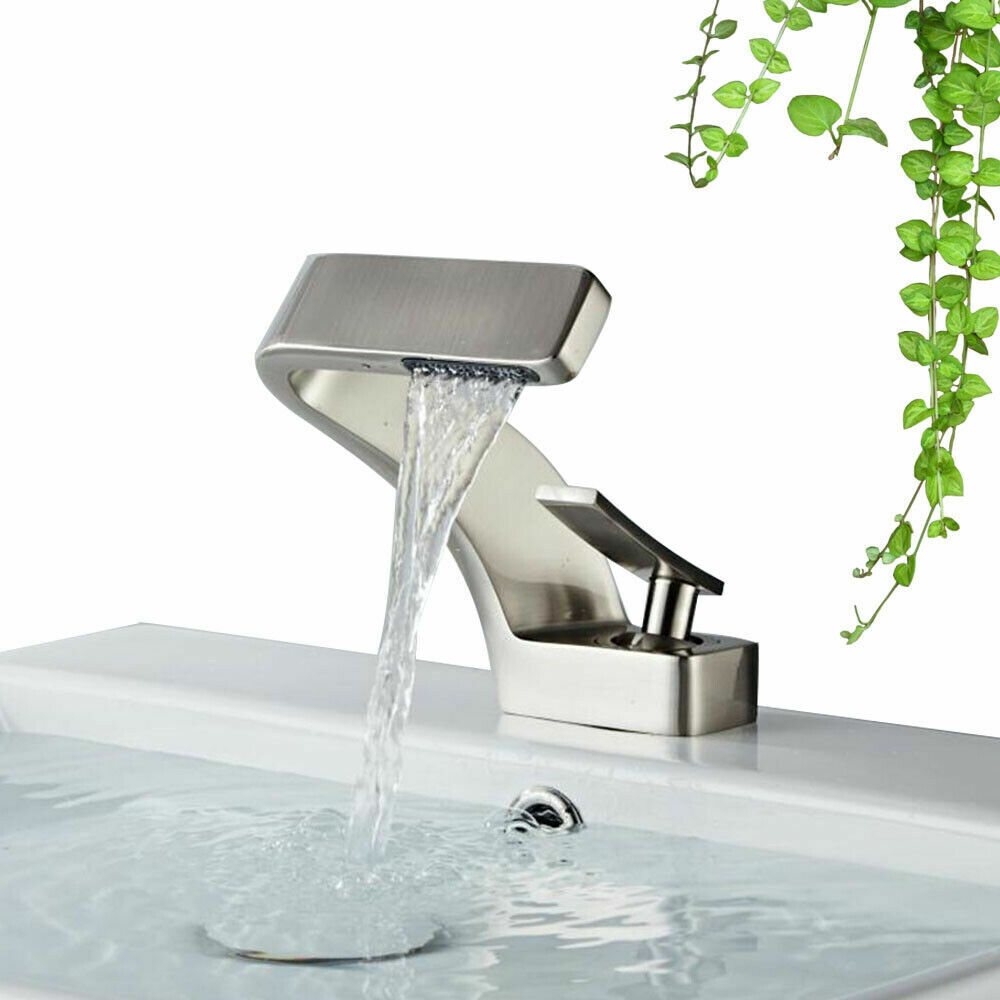 Waterfall Bathroom Sink Faucet Luxury Single Handle Lavatory