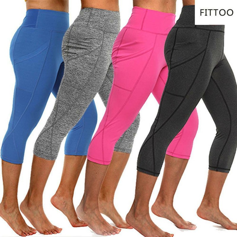 3 4 capri leggings short many colours cotton sport yoga