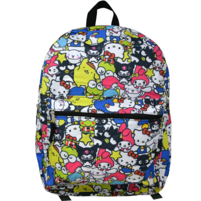 Hello Kitty, Sanrio Friends Allover 16'' Large school Backpack Book Travel Bag