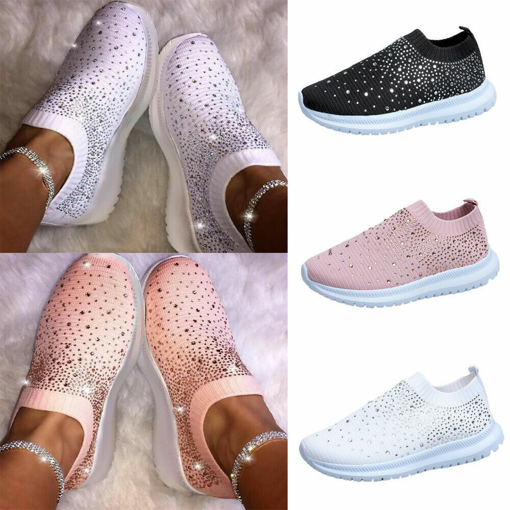 slip on sparkly trainers