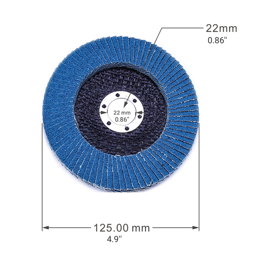 50PCS 5" X 7/8" PREMIUM ZIRCONIA FLAP DISCS SANDING GRINDING WHEELS 40 GRIT