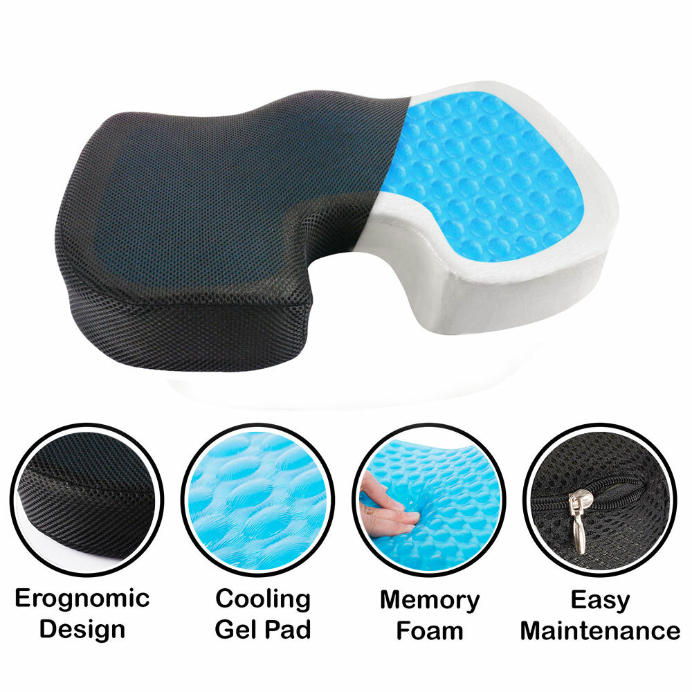 Memory Foam/Seat Cushion Relief Pain Orthopedic Gel Office