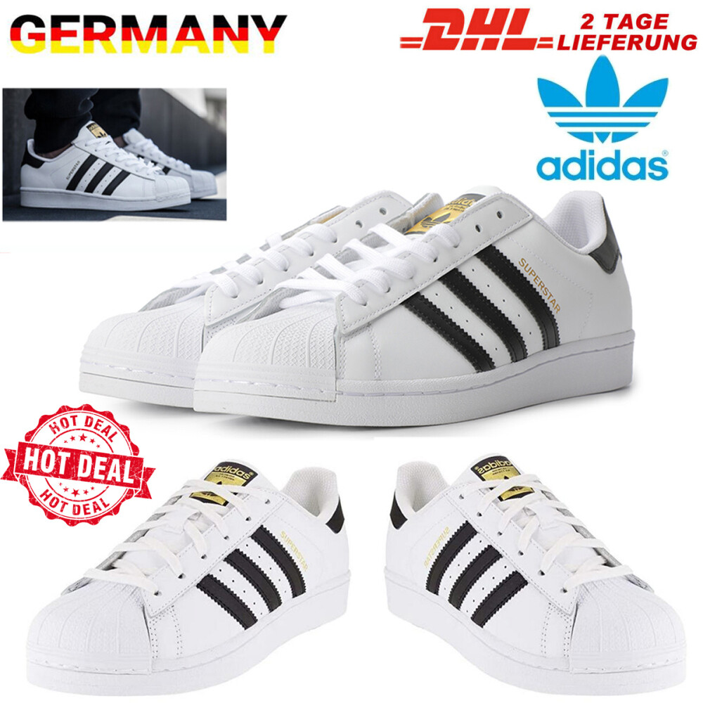 Adidas Superstar Foundation Originals Herren-Damen Turnschuhe Low Top Sneaker DE