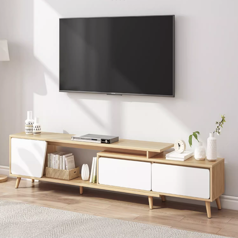 65" TV Stand, Cabinet with 3 Drawers and Shelf, Media Consol