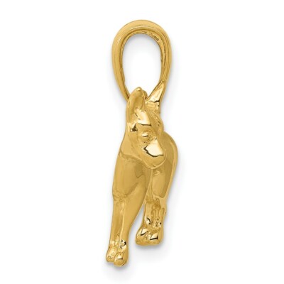 Pre-owned Superdealsforeverything Real 14kt Yellow Gold Chihuahua Dog Pendant
