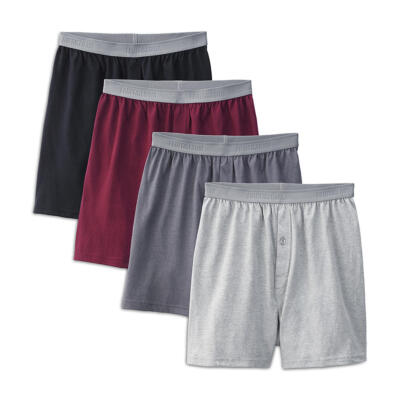Fruit of the Loom Premium Men�s 4 Pack Premium Cotton Knit Boxers