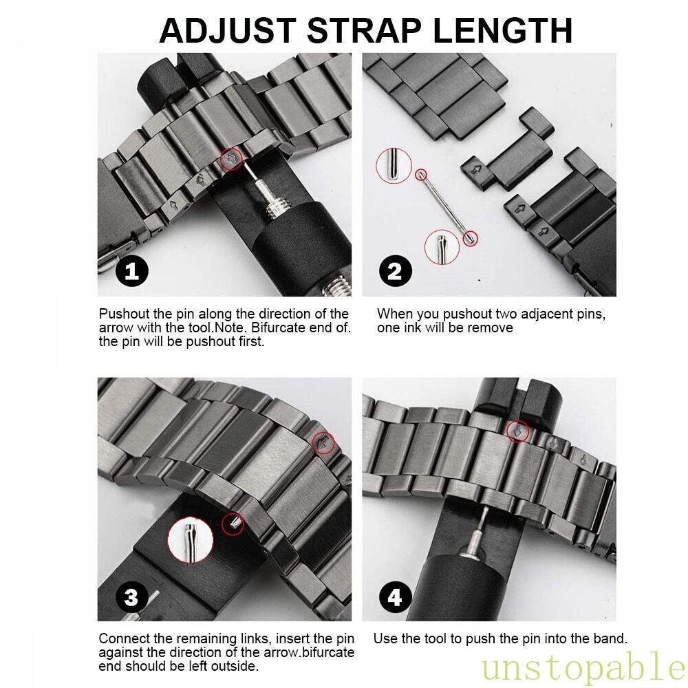 No Gaps Metal Band for Samsung Galaxy Watch5 Pro 45M/Watch 7 6 5 4 40/44mm Strap