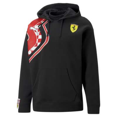 

Puma Sf Race Premium Pullover Hoodie Мужская черная повседневная верхняя одежда 53580201, Черный