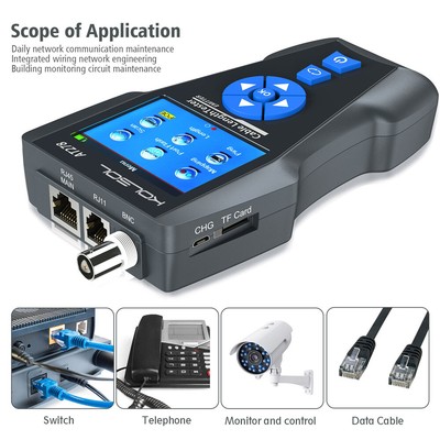 KOLSOL AT278 TDR Multi-functional LCD Network Cable Tester Tracker RJ45/RJ11/BNC