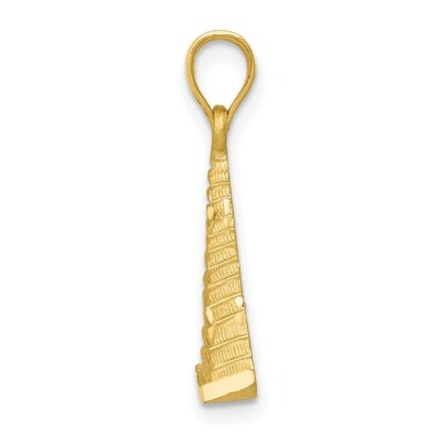 Pre-owned Superdealsforeverything Real 14kt Yellow Gold Pyramid Charm