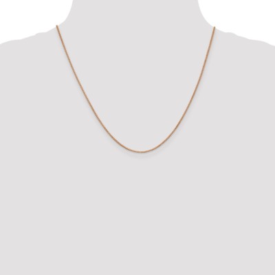 Pre-owned Superdealsforeverything Real 14kt Rose Gold 20 Inch 1mm Box Link With Lobster Clasp Chain; 20 Inch In Pink