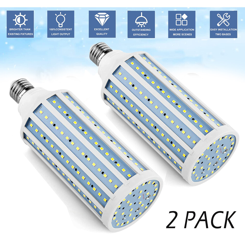 300W LED Chip 60W Eq Huge LED Bulb Cool Daylight Corn Light E26 E27 6000K 6000lm