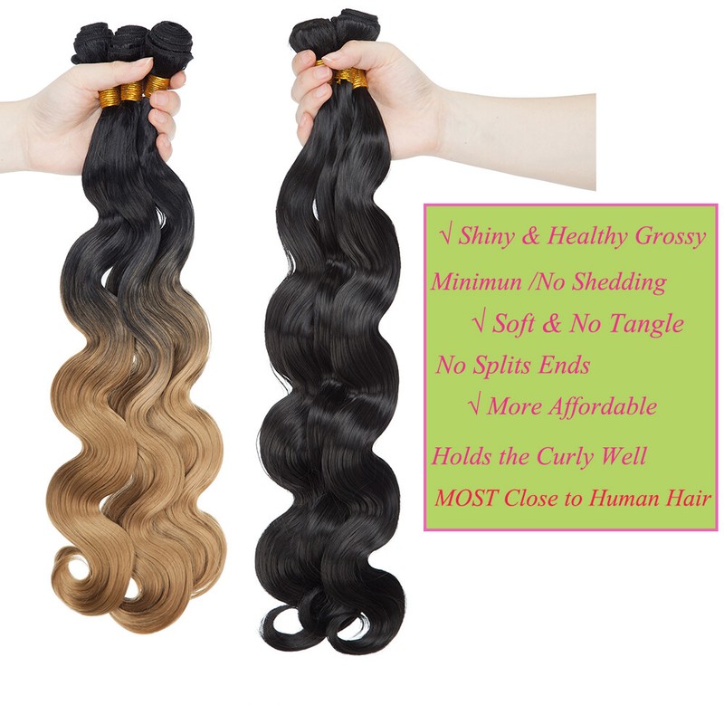 Body Wave 3-5 Bundles Hairpiece As Human Hair Extensions Weaving Sew in Hair US