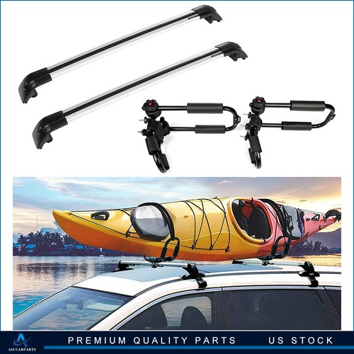 Cross Bars Carrier Black & 2x Kayak Boat