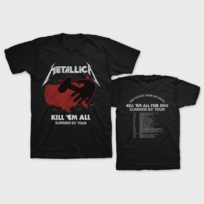 METALLICA KILL THEM ALL TOUR BLACK T-SHIRT
