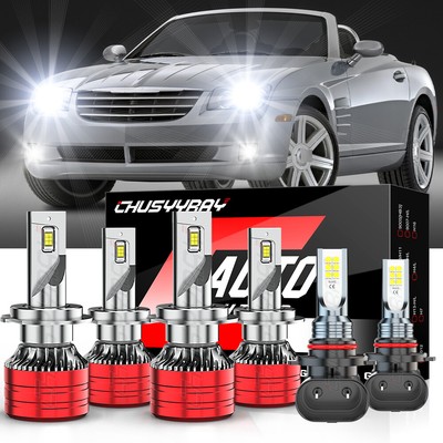 For Chrysler Crossfire 2004-08 6x H7 H7 9145 Combo LED Headlights Fog Bulbs Kit