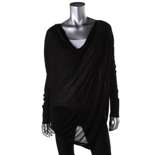 Blouse Kensie Blanc Manches Longues Col Noué Effet High-low Taille L - Neuf Avec étiquettes