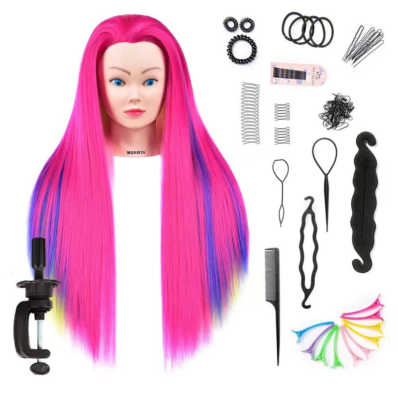 Training Head 26-28 Inch Mannequin Head Hair Styling Manikin Cosmetology Doll He