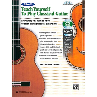 Alfred's Teach Yourself to Play Classical Guitar Book, CD & DVD