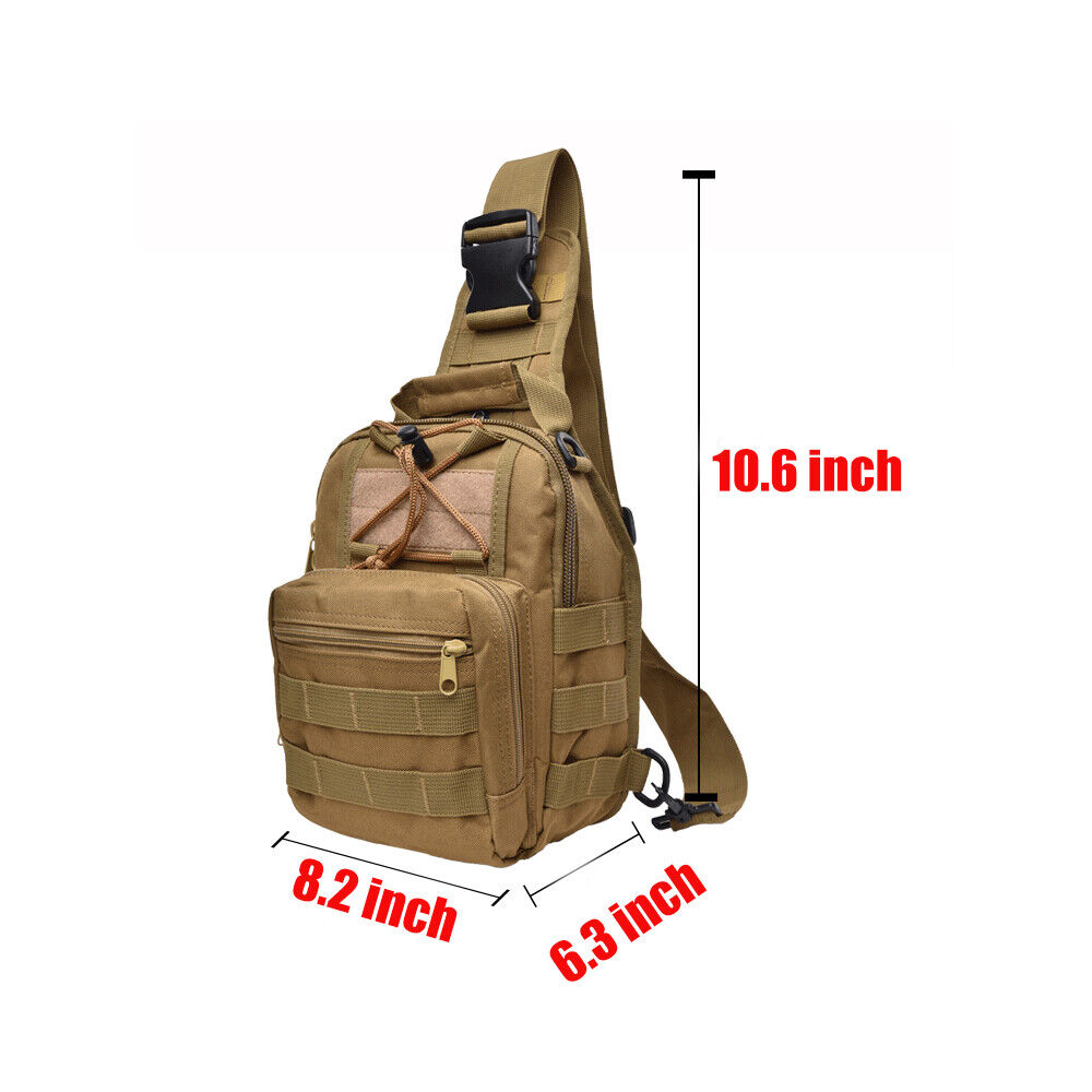 Tactical Sling Bag Chest Shoulder Backpack Military MOLLE Crossbody Bag for Men