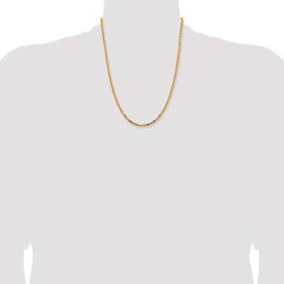 Pre-owned Superdealsforeverything Real 14kt Yellow Gold 22 Inch 2.5mm Byzantine With Lobster Clasp Chain; 22 Inch