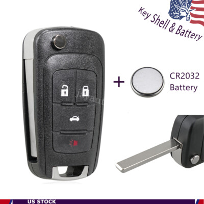 For Chevy Sonic 2012 2013 2014 2015 2016 Remote Key Fob Shell + Battery CR2032