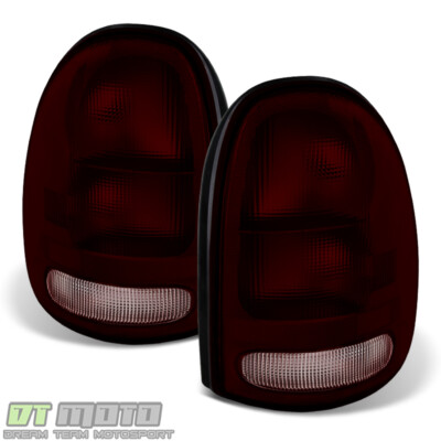 Red Smoke 1996-2000 Dodge Caravan Town Country Voyager Durango Tail Lights Lamps