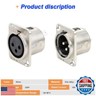 DKARDU XLR 3-Pin Male and Female Plug Socket Panel Mount Adapter (10 Pack)